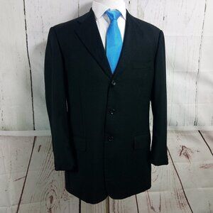 Medici US 44R EUR 52R Black Suit Blazer Sport Coat
